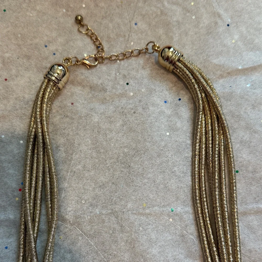 Elegant Gold Multi-Strand Necklace